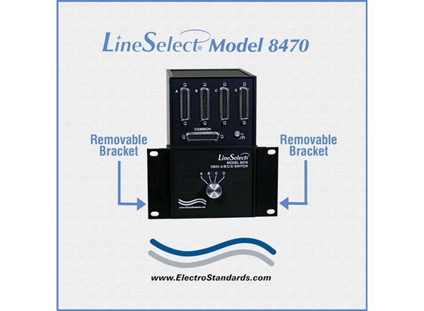 DB25 Audio Interface 4-Position Switch, Removeable Brackets
