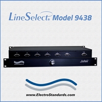 DB9 Manual Network Switch, Rotary Switch LineSelect® Model 9438 DB9 A/B/C/D/E/F Switch, Manual Rackmount