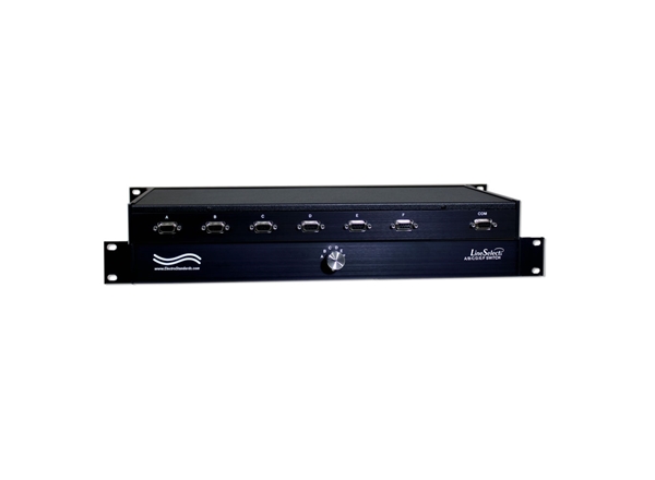 DB9 Manual Network Switch, Rotary Switch LineSelect® Model 9438 DB9 A/B/C/D/E/F Switch, Manual Rackmount