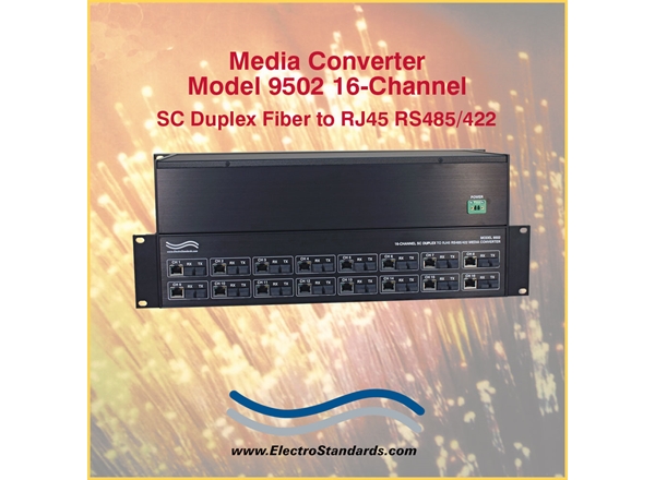 SC Duplex Fiber to RJ45 RS485/422 Media Converter