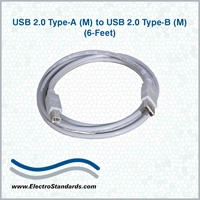 USB 2.0 Type A to USB 2.0 Type B Cable 6ft