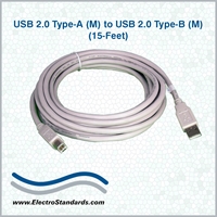 USB 20 Type A to USB 2.0 Type B Cable 15ft