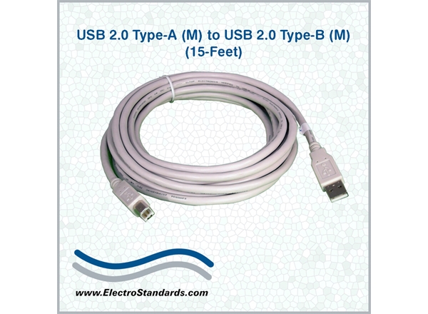 USB 20 Type A to USB 2.0 Type B Cable 15ft