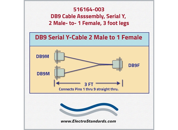 (2 DB M-to- DBF Y Cable) 3 Feet