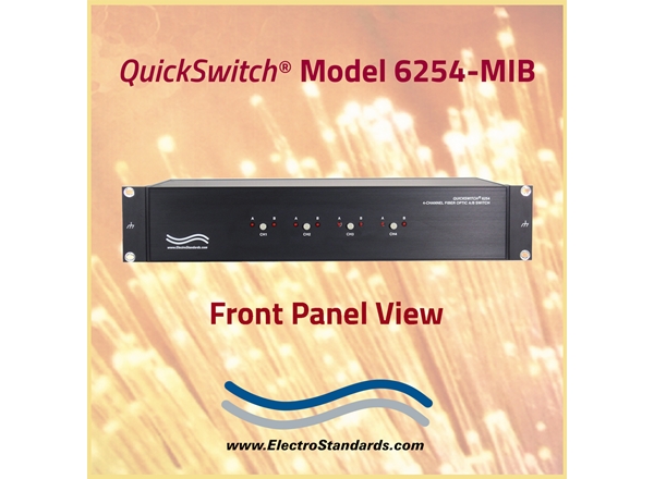 Model 6254-MIB LC Duplex 4-Channel A/B FiberSwitch with MIB and HTTPS GUI
