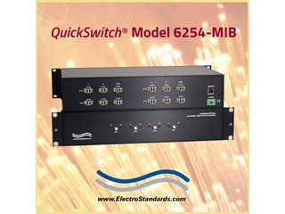 Catalog # 306254-MIB Model 6254-MIB LC Duplex 4-Channel A/B Fiber Optic Switch with MIB SNMP Management of the Security Protocol