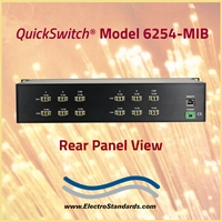 Model 6254-MIB LC Duplex 4-Channel A/B FiberSwitch with MIB and HTTPS GUI