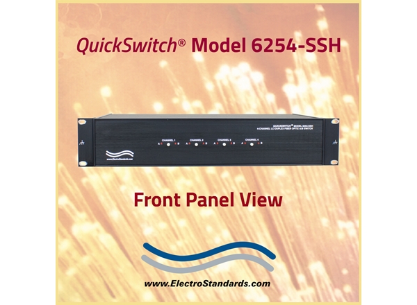 Model 6254-SSH LC Duplex 4-Channel A/B FiberSwitch with SSH and HTTPS GUI