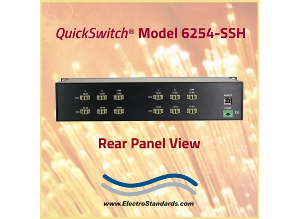 Model 6254-SSH LC Duplex 4-Channel A/B FiberSwitch with SSH and HTTPS GUI
