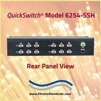 Model 6254-SSH LC Duplex 4-Channel A/B FiberSwitch with SSH and HTTPS GUI