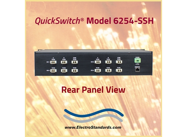 Model 6254-SSH LC Duplex 4-Channel A/B FiberSwitch with SSH and HTTPS GUI