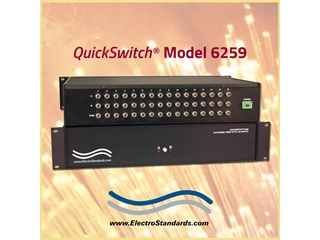 Catalog # 306259R Model 6259R 16-Channel ST Simplex Fiber Switch with A/B & Offline Position, RoHS