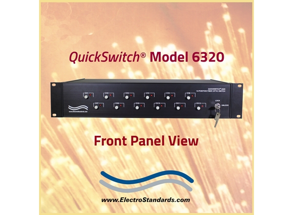 Model 6320 12-to-1 LC Duplex Fiber Optic Switch with RS232 Remote