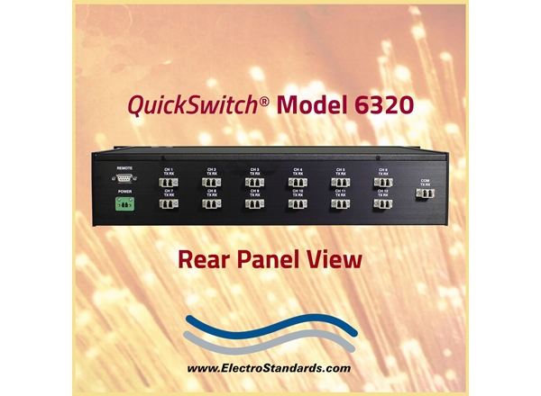 Model 6320 12-to-1 LC Duplex Fiber Optic Switch with RS232 Remote