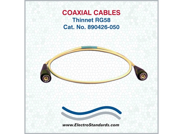coaxial 50 ohm male/male, 50 Feet. PVC
