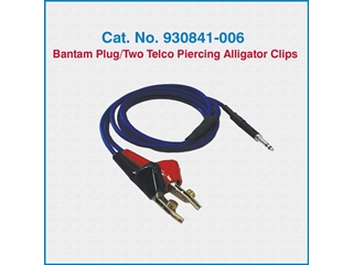 Telco Test Cable 930841-006 Bantam Plug/Two Telco Piercing Alligator Clips