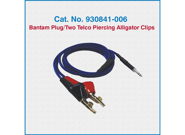 Bantam Plug/Two Telco Piercing Alligator Clips