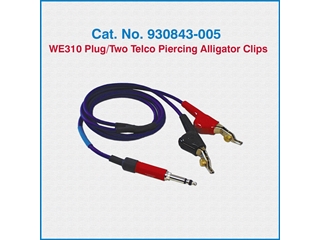 Telco Test Cable 930843-005 WE310 Plug/Two Telco Piercing Alligator Clips
