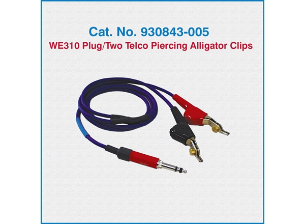 WE310 Plug/Two Telco Piercing Alligator Clips