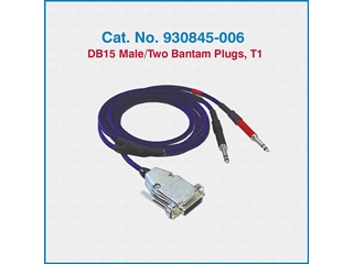 Telco Test Cable 930845-006 DB15 Male/Two Bantam Plugs, T-1