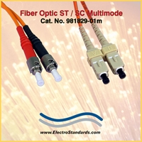 ST/SC Multimode, Fiber Optic Cable Asssembly