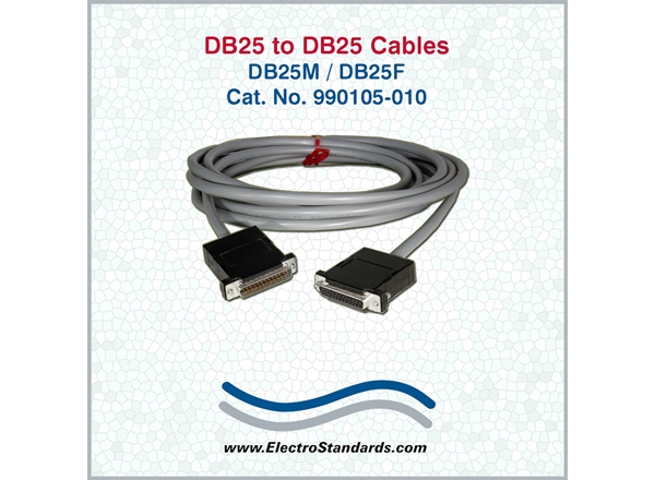 DB25M to DB25F cable, 10 Feet