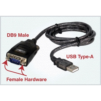 Endeløs klint Meddele USB to DB9 Serial Converter Cable, Male with Female Hardware Cat# 514372