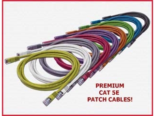 990303-007 Premium CAT 5e Patch Cables, Snagless Boots, Beige, 7', 350 MHz, UTP