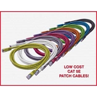 990335-003 RJ45 CAT 5e Cables, with Snagless Boots, Economy, White 3 Feet