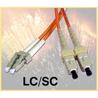 LC/SC Duplex, Fiber Optic Cable, 62.5/125, Multimode, 2 Meter, 986078-02m