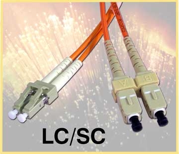 LC/SC Duplex, Fiber Optic Cable, 62.5/125, Multimode, 2 Meter, 986078-02m