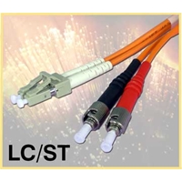 LC/ST Fiber Optic Cable, 62.5/125, PVC Riser, Multimode, 7M, 986161-07m