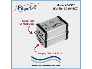 Catalog# 304045-CC, Model 4045-CC High Speed  ST Fiber to RS422 Interface Converter, Conformal Coated