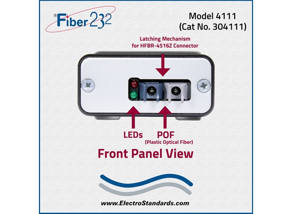 POF to Rs232 DB9 Port Converter, compatible with HFBR-4516Z
