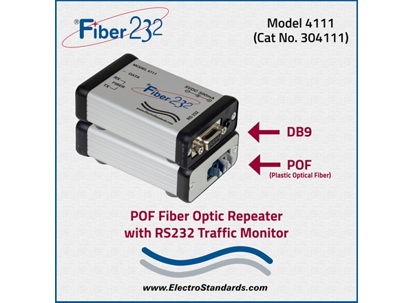 POF to Rs232 DB9 Port Converter, compatible with HFBR-4516Z