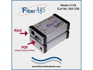 304129 - Model 4129 POF to RS485 Converter Links Controllers to Kiosks / Machinery / Terminals