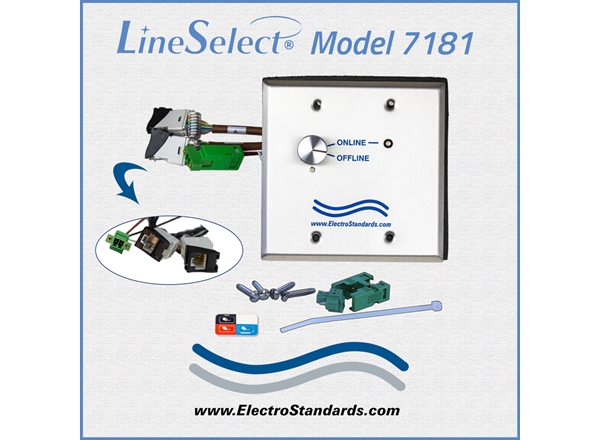 RJ45 CAT5e Online/Offline Rotary Switch, 12VDC Power for LED
