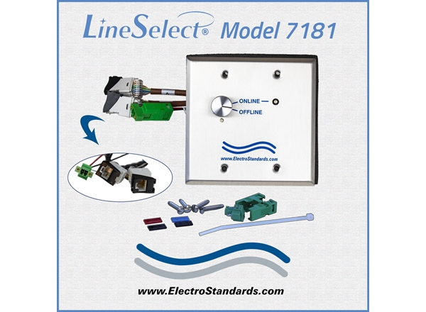 RJ45 CAT5e Online/Offline Rotary Switch, 12VDC Power for LED