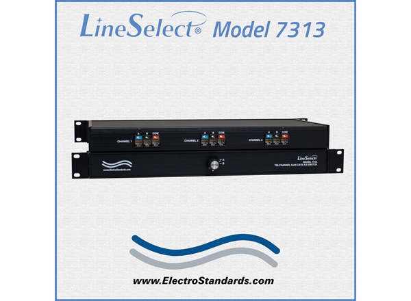 Model 7313 3-Channel RJ45 CAt6 A/B Switch, Simultaneous Control