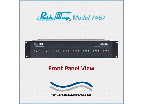 8-Channel RJ45 Cat6 A/B Switch, Contact Closure