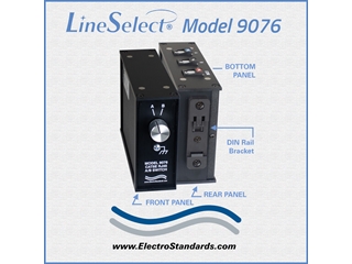 Model 9076 RJ45 2-Position Rotary Switch, DIN Rail Mount, Manual Switch, Catalog # 309076