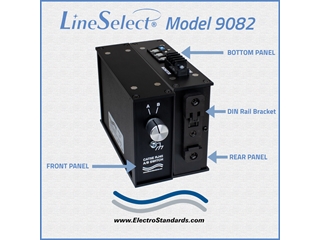 Catalog # 309082 - Model 9082 RJ45 Cat5e 2-Position Switch w/Monitor Port, DIN Rail