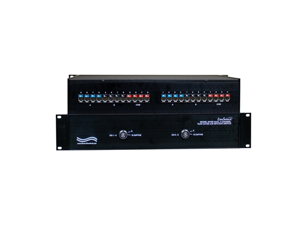 Dual 4-Channel RJ45 Cat5e A/B Keylock Switch, RoHS Compliant