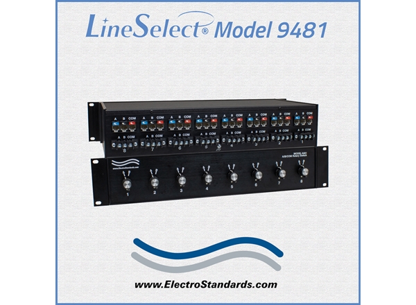 Catalog # 309481 - Model 9481 8-Channel RJ45 Cat5e Compliant A/B Switch, Manual, Individual Channel Control, Rackmount
