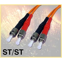ST/ST Fiber Optic Cable Assembly, 50/125, PVC Riser, Multimode, 2 Meter 986833-02m