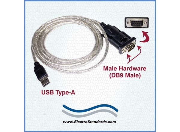 Serial Converter Cable, Male with Male Hardware