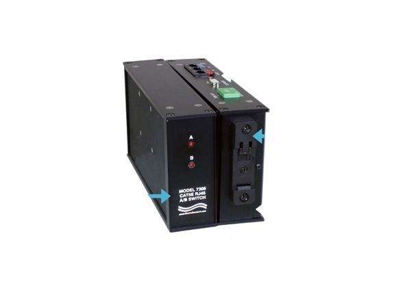 RJ45 Cat5e A/B Switch, Exclusive Remote Control, Din Rail
