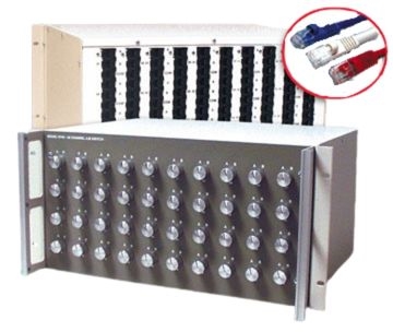 40 RJ45 CAT 5, 40-Channel Switch