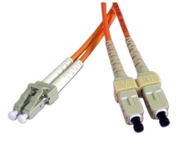 LC/SC Duplex, Fiber Optic Cable, 62.5/125, Multimode, 2 Meter, 986078-02m