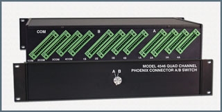 Model 4546 Quad Channel Phoenix Connector A/B Switch, Rackmount, Manual